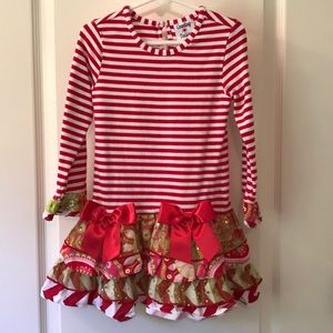 Christmas ruffle dress