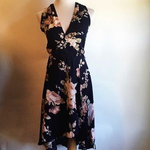 Wrap around floral dress