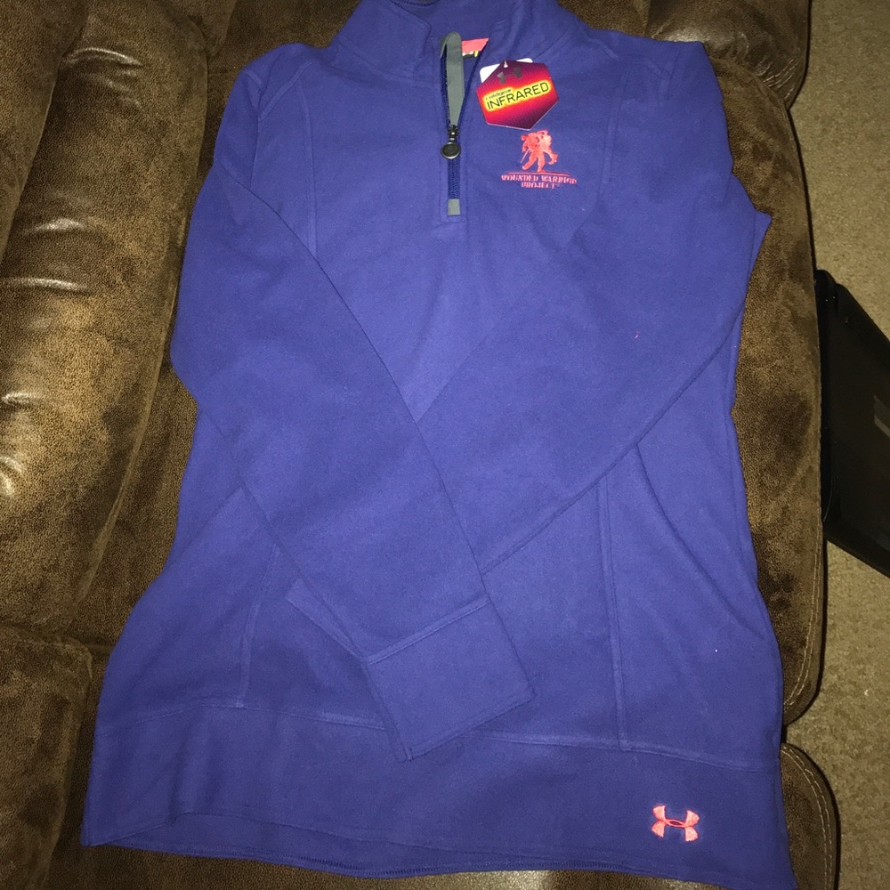 NWT purple and pink half zip