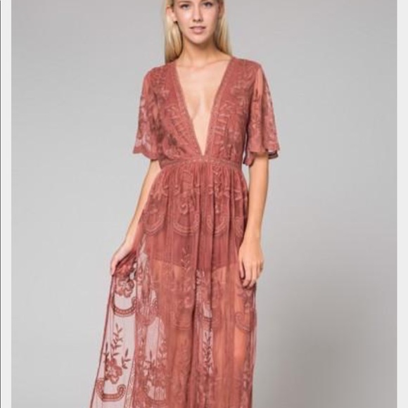 Honey Punch Dresses & Skirts - Honey Punch Mauve Maxi