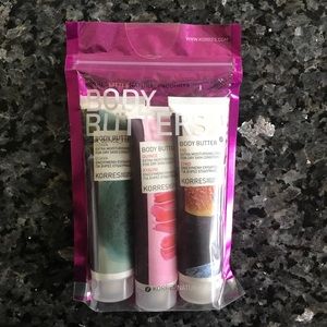 Korres Body Butter 3 pack 1.7 oz each Brand New