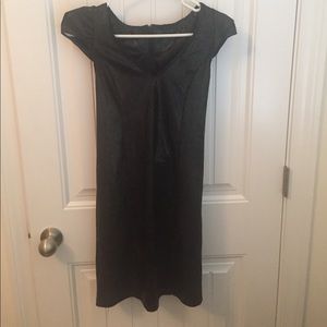 Black snake skin dress