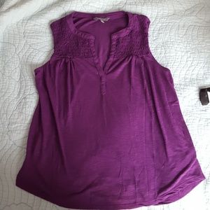 Purple sleeveless top