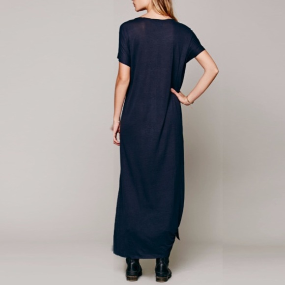 Solid Henley Maxi DRESS Marrakesh Dolman - Picture 2 of 5