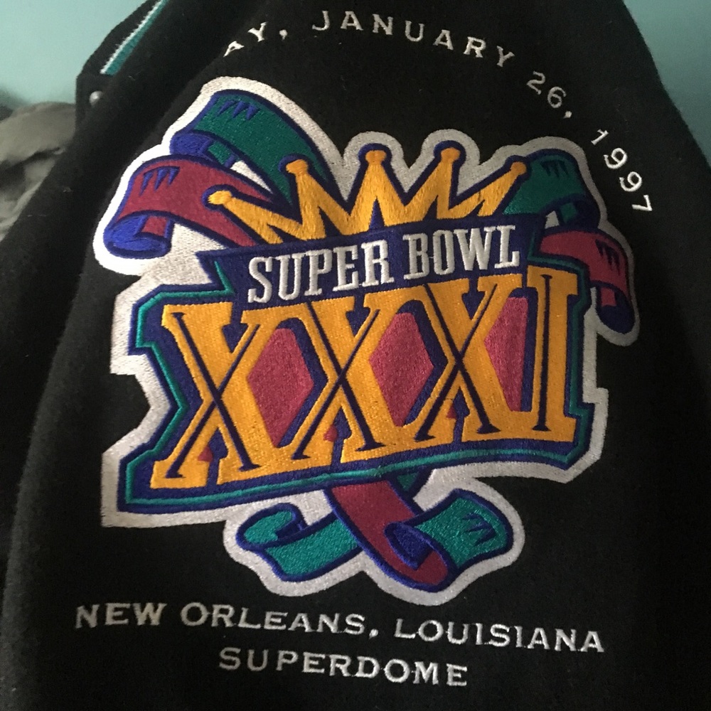 Vintage reebok Super Bowl 31 varsity jacket