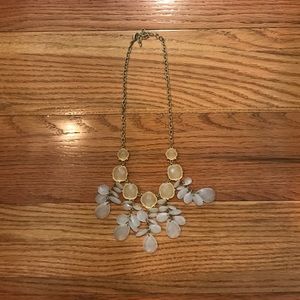 White and cream statement necklace