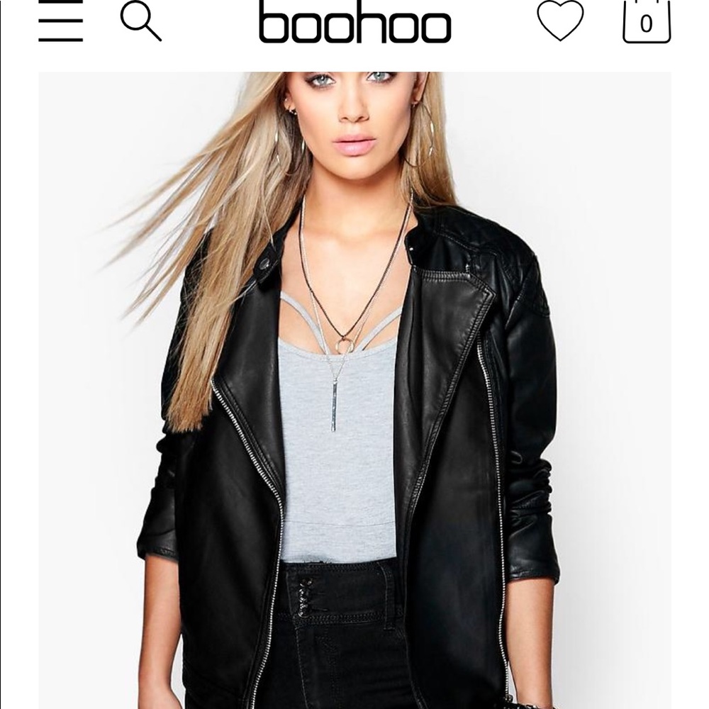 Faux Leather Boohoo Jacket
