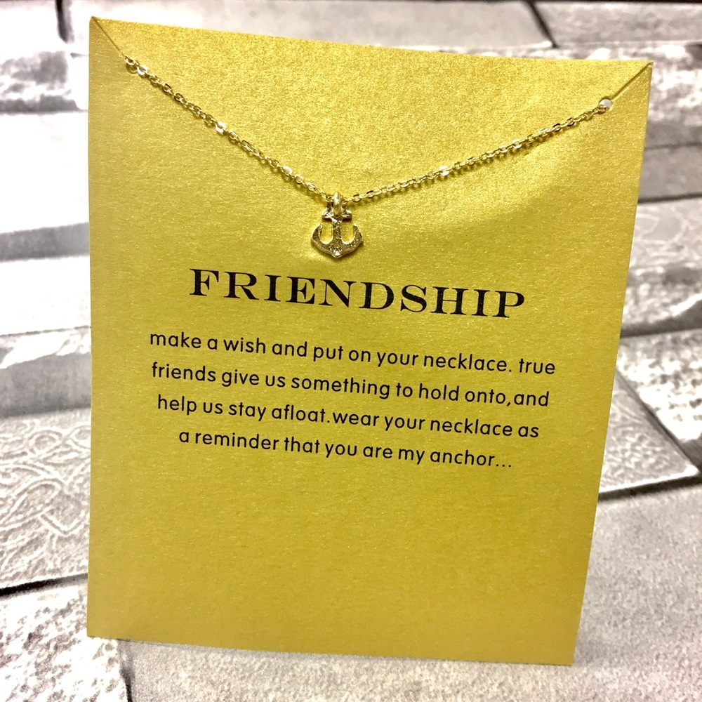 Friendship anchor Charm Pendant Necklace