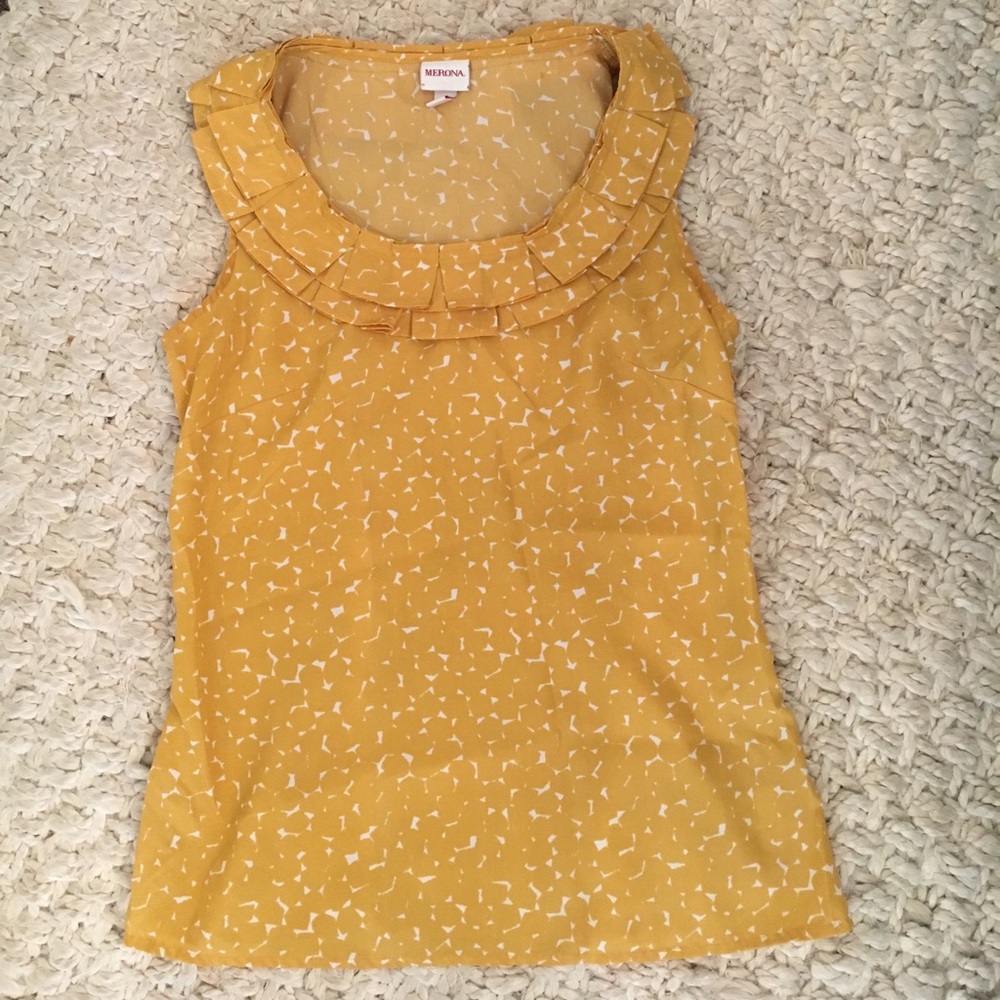 Sleeveless Ruffled Blouse