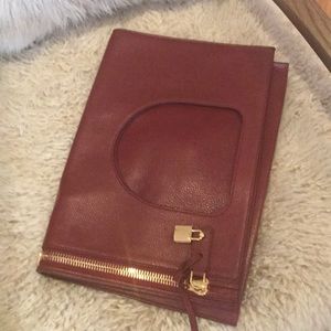 Tom Ford Burgundy Flap Bag