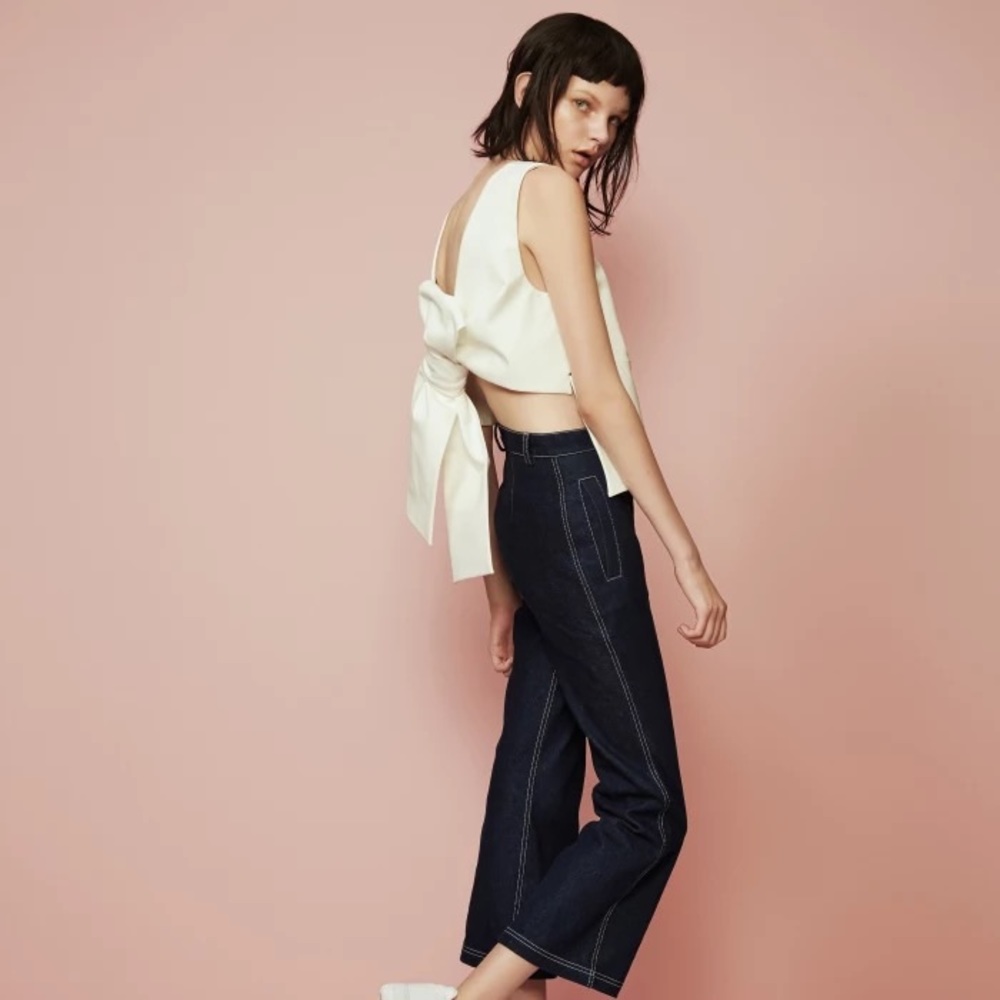 Cotton tank with open back