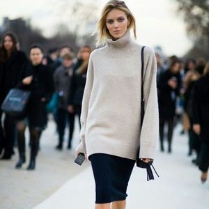 Ruched Stretch Knit Midi Skirt