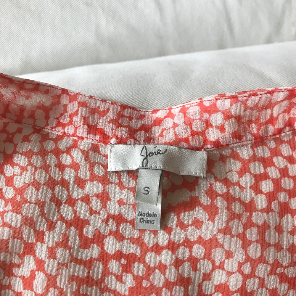 Joie Red Patterned Top - image 2