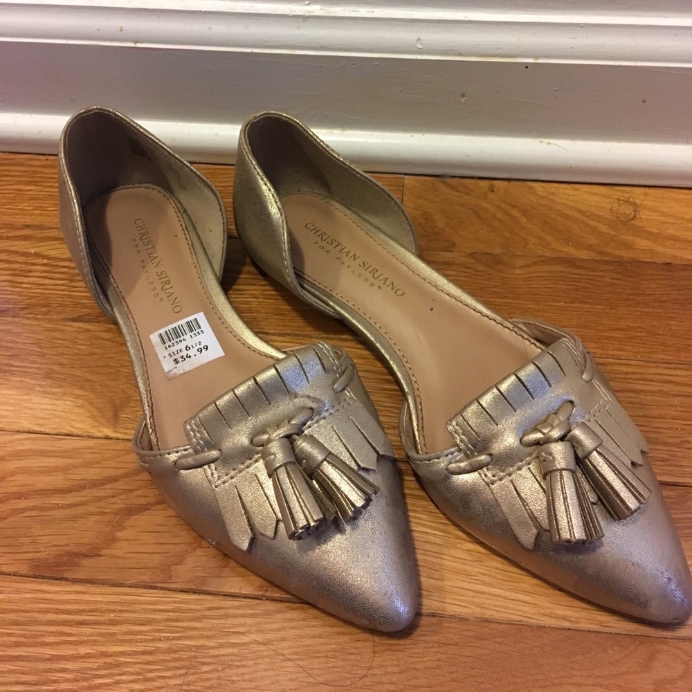 Gold Tassel Flats