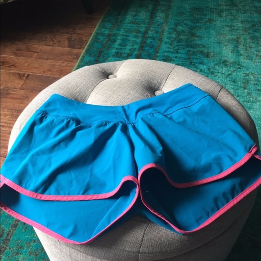 Blue and Pink Reebok CrossFit Shorts