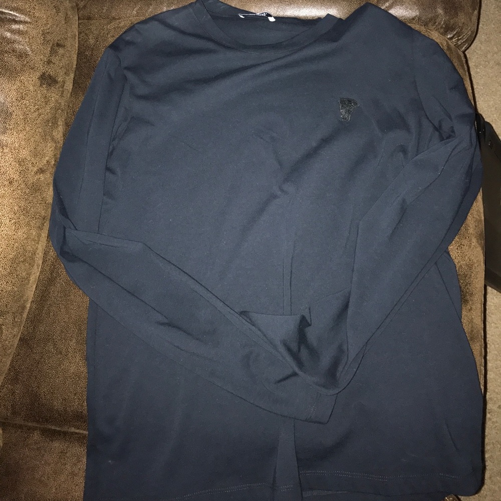 NWT Versace collection black long sleeve tee