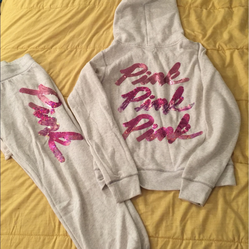 Rare Victoria's Secret pink Bling cursive set