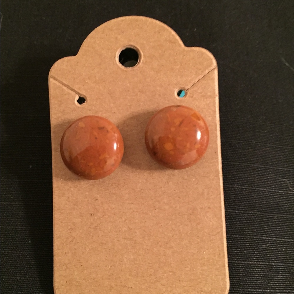 🌟SALE🌟Handmade fused glass button earrings