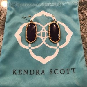 Kendra Scott Elle Gold Earrings in Purple Jade
