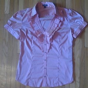 Express salmon color short sleeved shirt