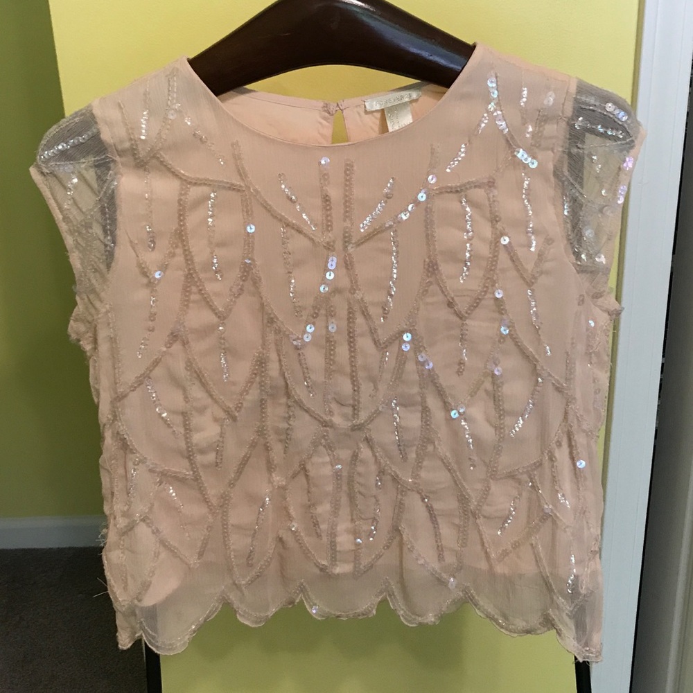 Light Pink scalloped Forever 21 top
