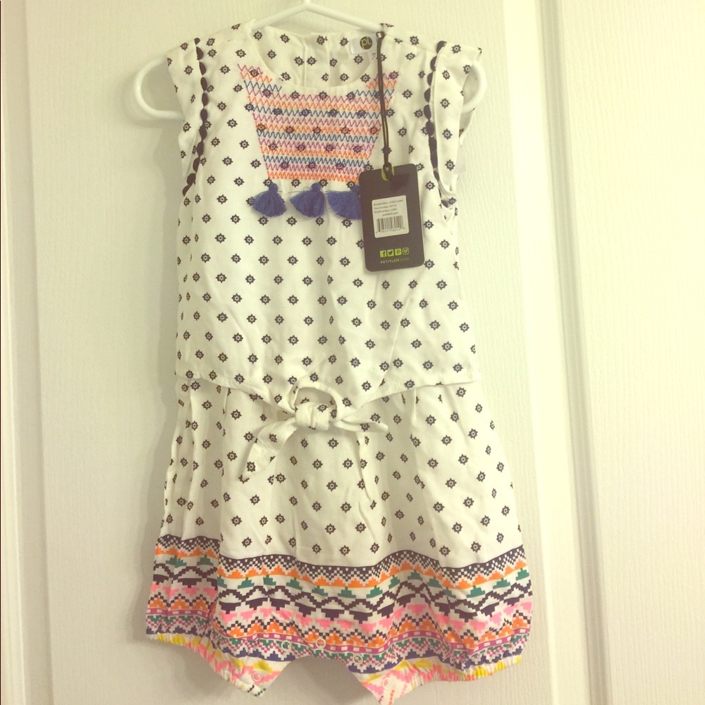 Girls patterned romper