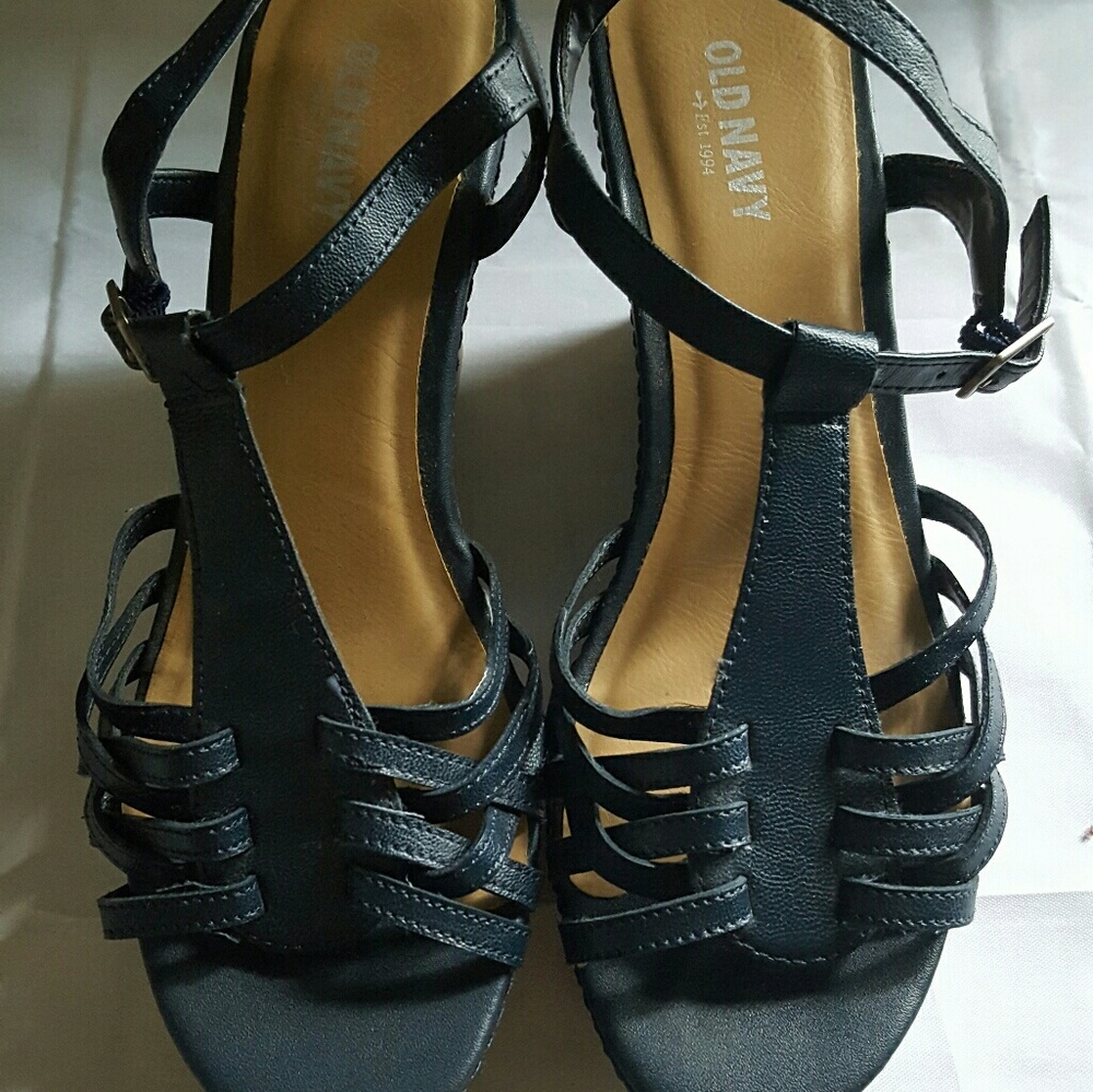 OLD NAVY Women's NavyBlue Wedge's Heel Sandal
