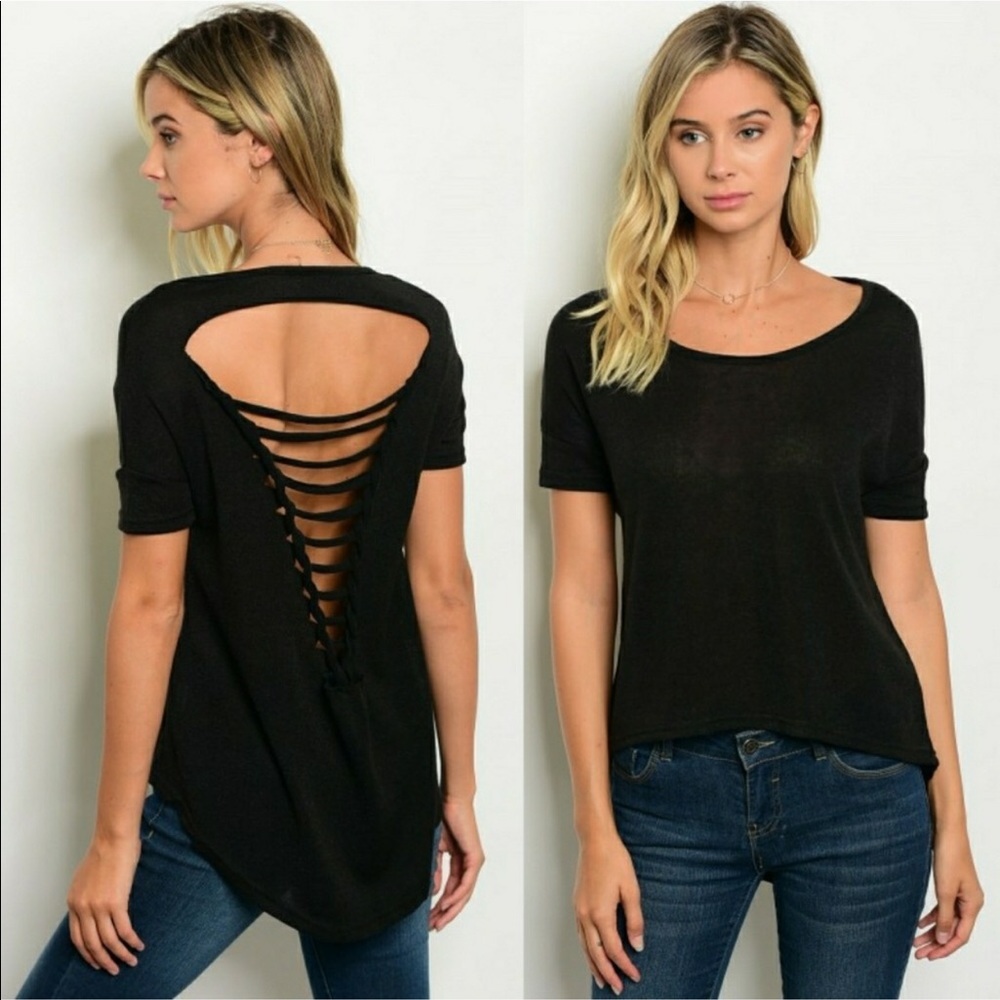 *SALE* NEW Black Hi lo Destroyed Top SO CUTE