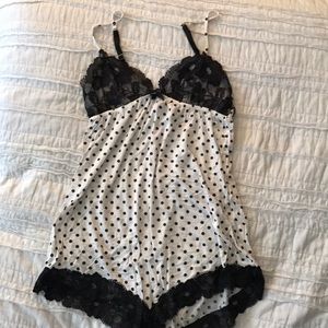 Comfy VS polka dot/lace Romper