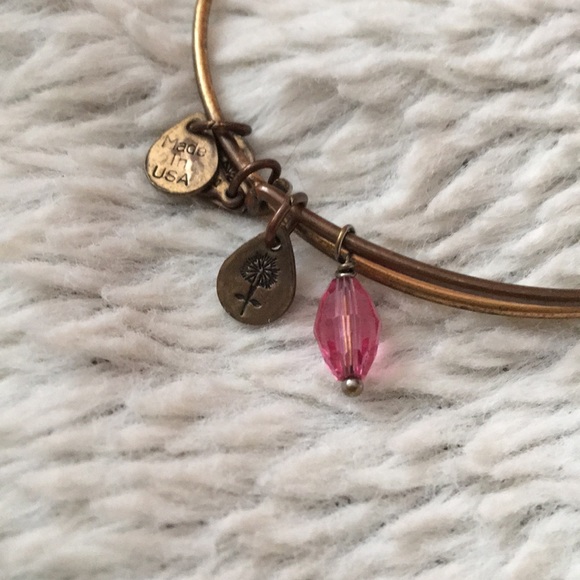 Alex & Ani pink stone gold bracelet - Picture 2 of 2