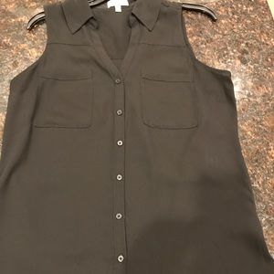 Black sleeveless blouse- Express