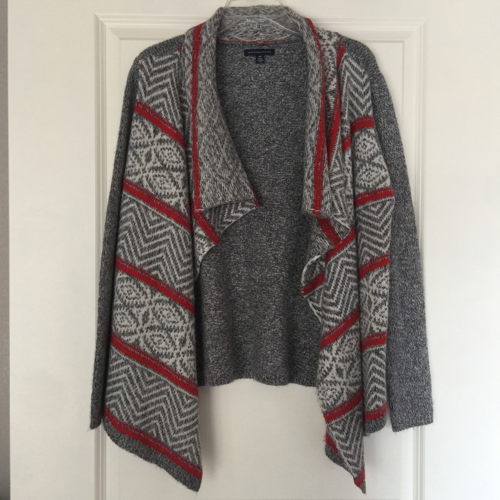 Festive Cardi Sweater with Metallic Threading