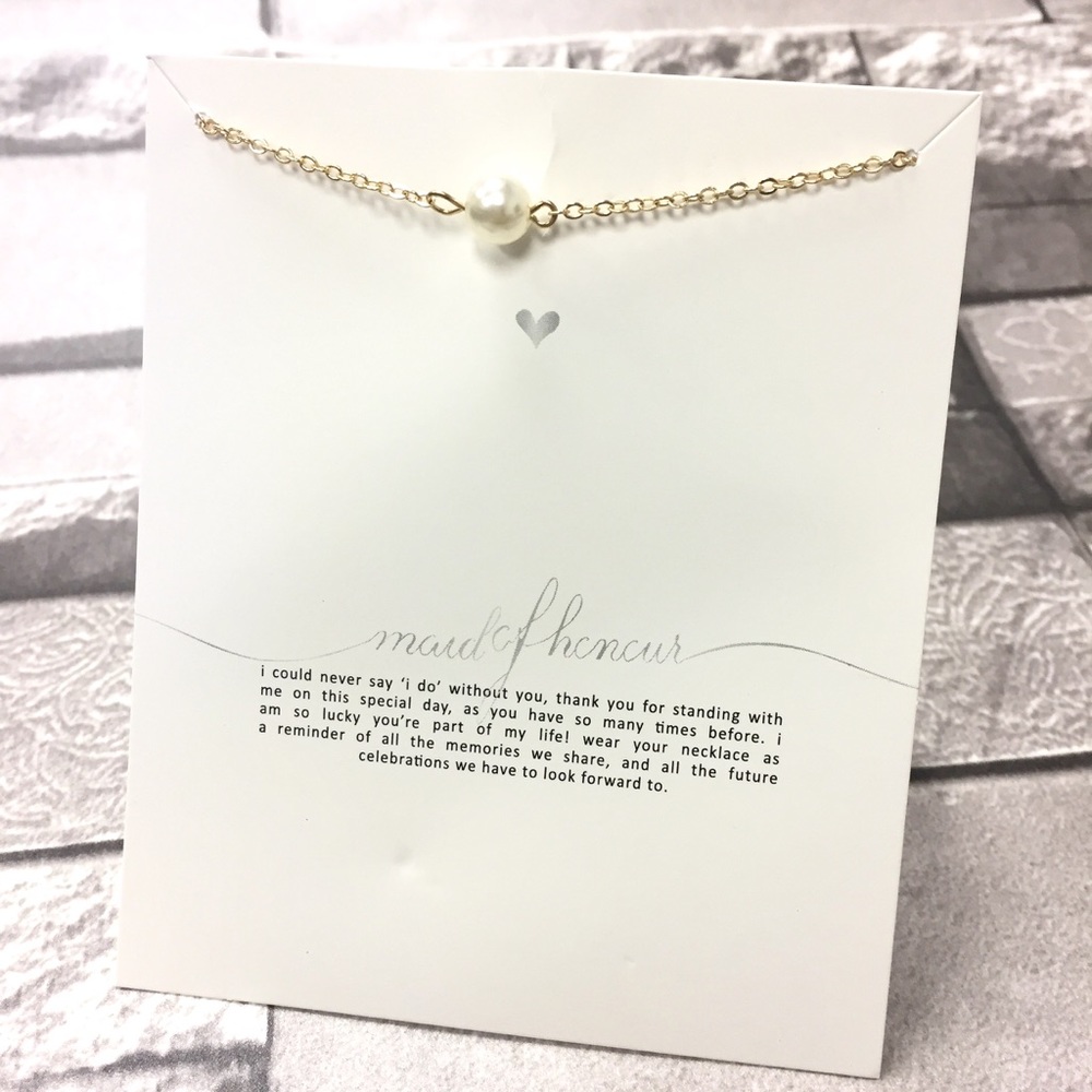 Maid of honour wedding Charm Pendant Necklace