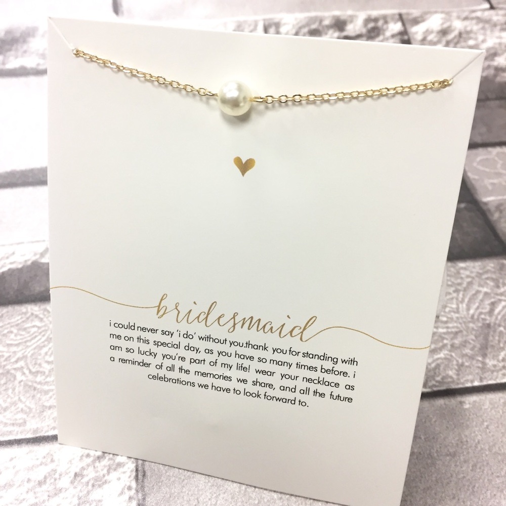 Bridesmaid wedding Charm Pendant Necklace