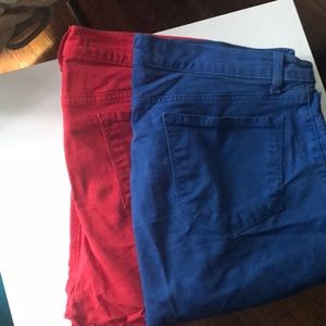 J Brand jeans, size 31 in red and blue - B1G1F