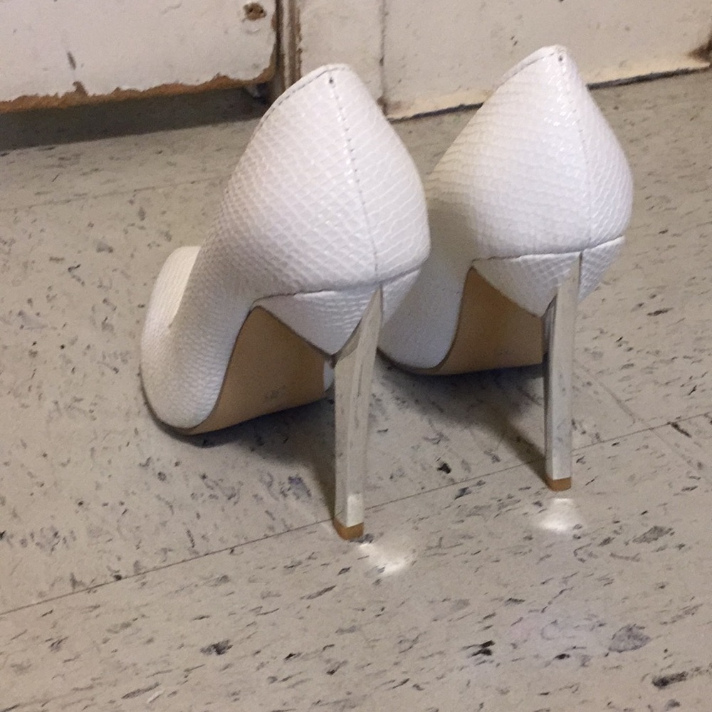 White high heels