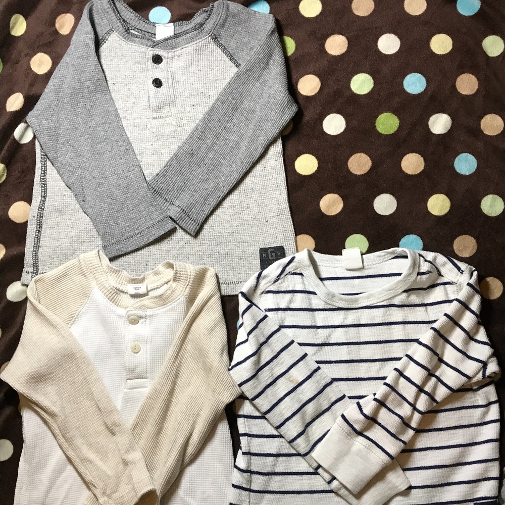 GAP Boys Thermal Long Sleeve Shirts