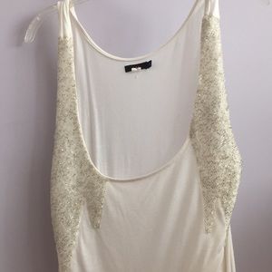 Urban outfitters Lux white beaded tunic