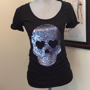 PINK Skull T shirt