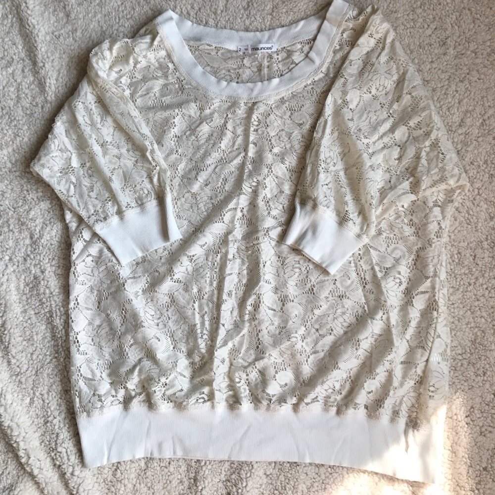 Maurices lace layer top