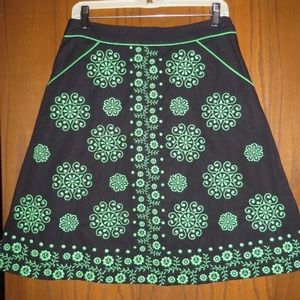 Anthropologie Lithe Embroidered Skirt 6