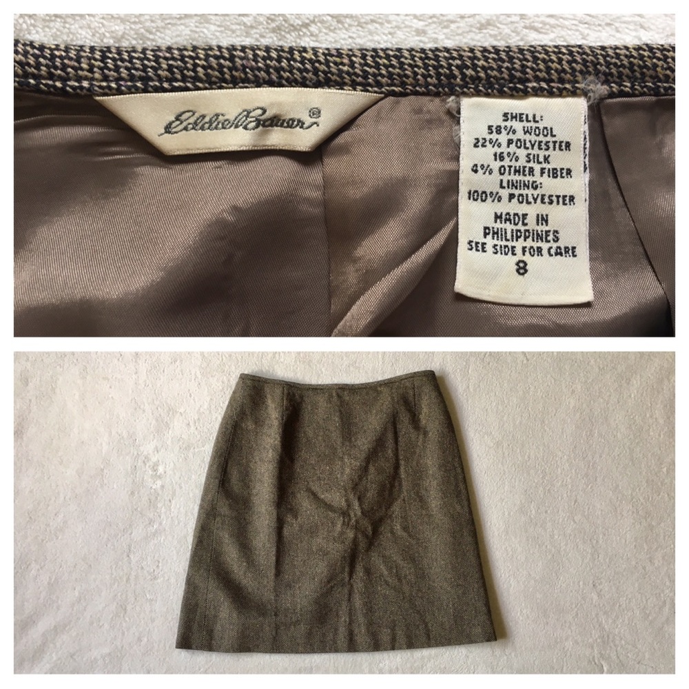 Eddie Bauer wool blend skirt size 8