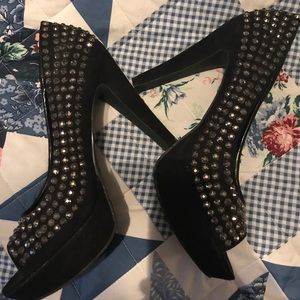 Peep Tor studded Heels