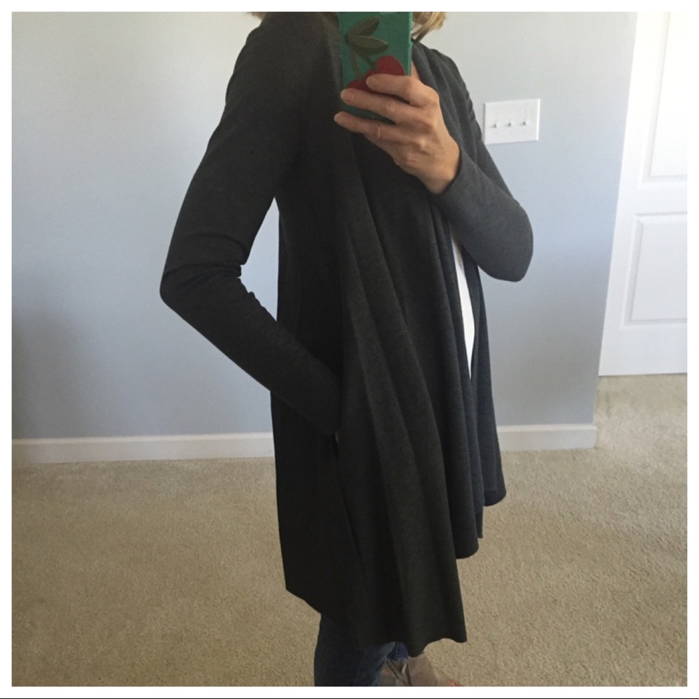 🎃1 Large Left🎃Charcoal Grey Open Cardigan - Picture 4 of 5