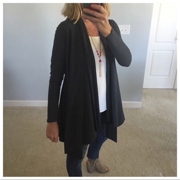 🎃1 Large Left🎃Charcoal Grey Open Cardigan - Picture 2 of 5