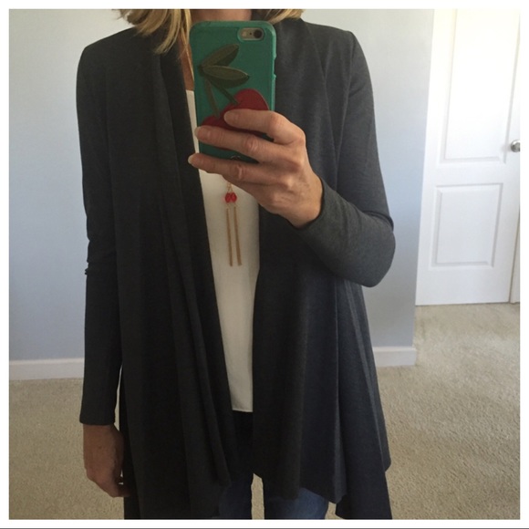 🎃1 Large Left🎃Charcoal Grey Open Cardigan - Picture 5 of 5
