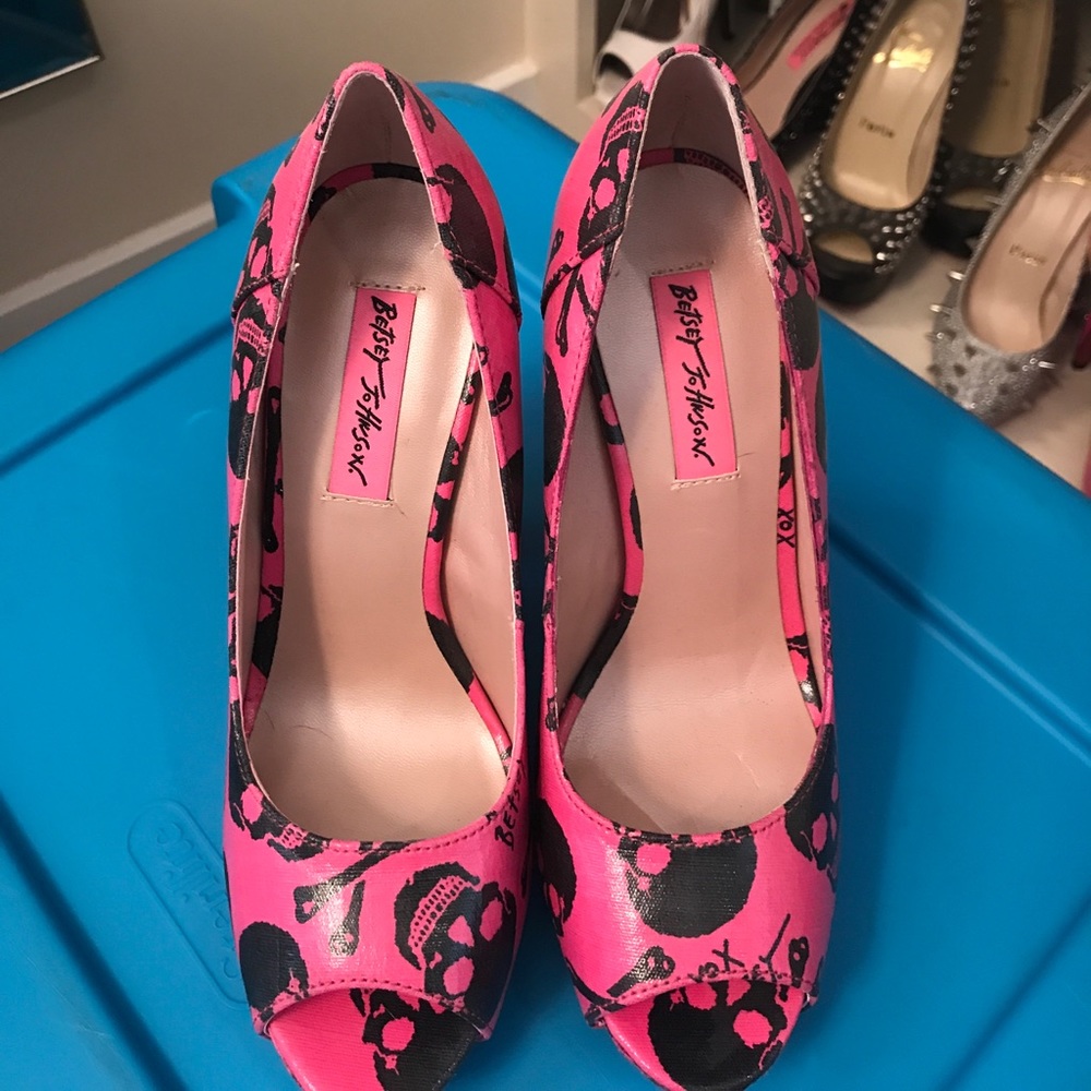 Betsey Johnson "Betty Skull Heels"