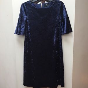 Blue velvet dress