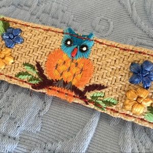 Lucky Embroidered Owl Belt
