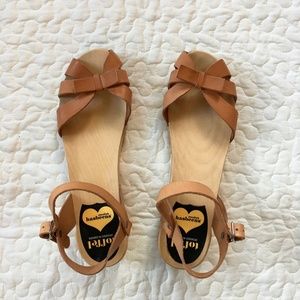 Swedish Hasbeens "Papillon" platform sandals